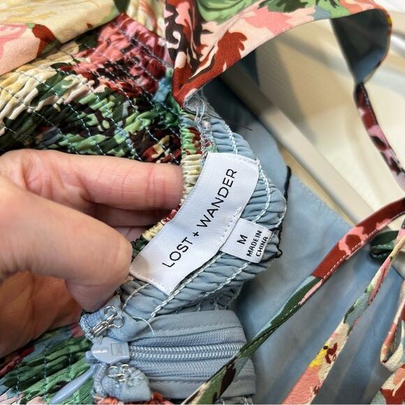 Lost + Wander Tea Party Floral Dress Long Sleeve Light Weight Womens Medium NWT - Picture 5 of 9